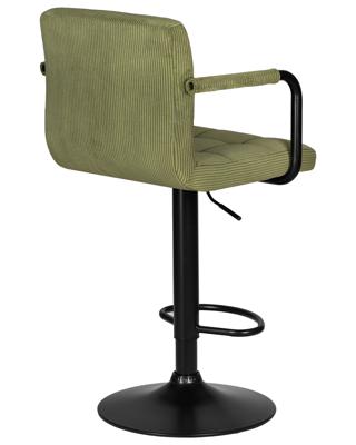 Стул барный DOBRIN Набор 2 шт Стул барный DOBRIN KRUGER ARM BLACK, зеленый вельвет (LAR-E2041-7) арт. LM-5011-N_B-M_VV-LAR-E2041-7