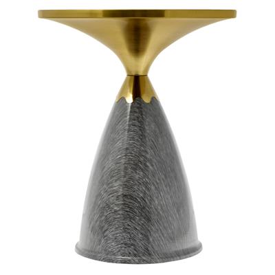 Стол Bradexhome Кофейный столик Secret диам.40см x 54см, серый мрамор, металл, керамика арт. FR 1037