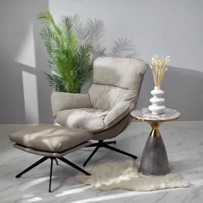 Стол Bradexhome Кофейный столик Secret диам.40см x 54см, серый мрамор, металл, керамика арт. FR 1037