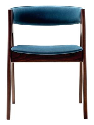 Стул R-Home Кресло Kaede Blue/Темный орех арт. 400015122h_diagbluee_nut