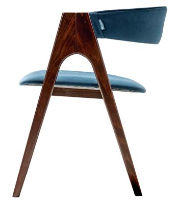 Стул R-Home Кресло Kaede Blue/Темный орех арт. 400015122h_diagbluee_nut