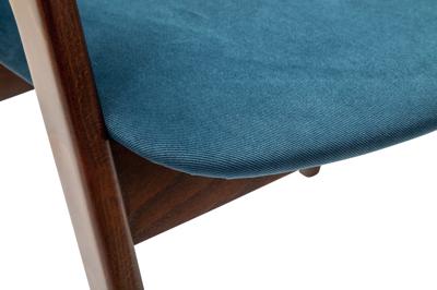 Стул R-Home Кресло Kaede Blue/Темный орех арт. 400015122h_diagbluee_nut