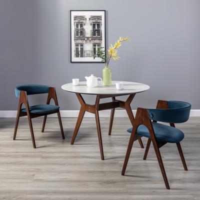 Стул R-Home Кресло Kaede Blue/Темный орех арт. 400015122h_diagbluee_nut