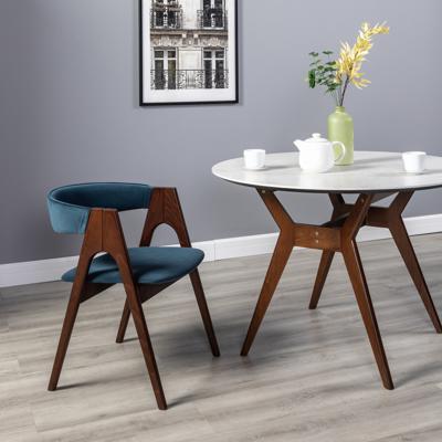 Стул R-Home Кресло Kaede Blue/Темный орех арт. 400015122h_diagbluee_nut