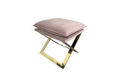 Мебель Garda Decor N-OT-188 PI GO Банкетка велюр розовый/золото 47*45*46см арт. N-OT-188 PI GO