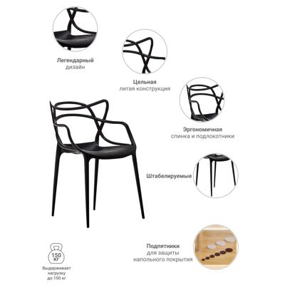 Стул Bradexhome Комплект из 4-х стульев Masters чёрный арт. FR 0134K