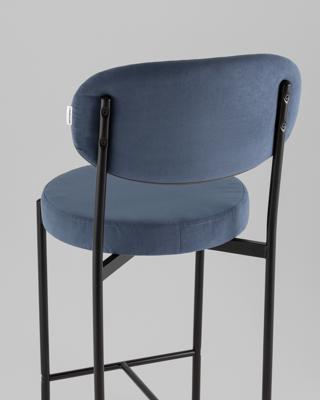 Стул полубарный Stool Group Стул Бриф Original N полубарный велюр пыльно-синий арт. УТ000043237