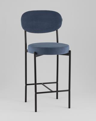 Комплект Stool Group Стул Бриф Original N полубарный велюр пыльно-синий 2 шт. арт. УТ000043249