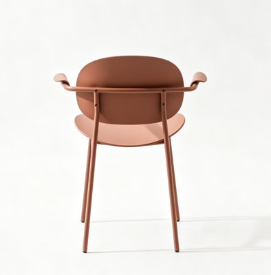 Стул Stool Group Стул Edie c подлокотниками пластик коричневый арт. УТ000043214