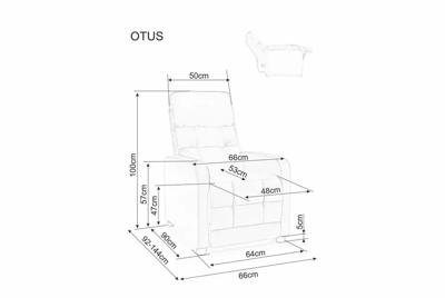 Кресло Signal Кресло SIGNAL OTUS Raven 45 раскладное, капучино арт. OTUSRACA45