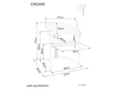 Стул Signal Стул SIGNAL CROWN Velvet Bluvel 28 бежевый/золотой арт. CROWNVZLBE