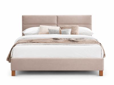 Кровать Signal Кровать SIGNAL SIERRA Velvet Bluvel 28 бежевый/дуб, 140/200 арт. SIERRAV140BED