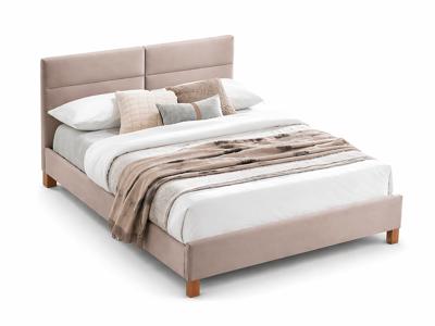 Кровать Signal Кровать SIGNAL SIERRA Velvet Bluvel 28 бежевый/дуб, 140/200 арт. SIERRAV140BED