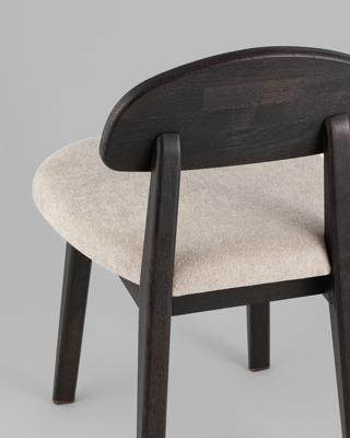 Стул Stool Group Стул Вея массив дуба черный букле бежевый (1шт./уп) арт. УТ000043241