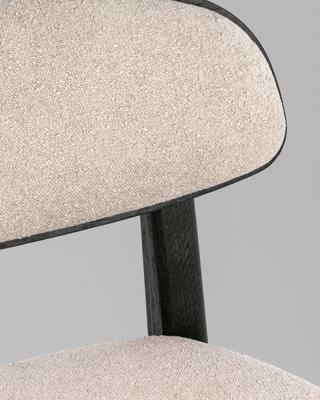 Стул Stool Group Стул Вея массив дуба черный букле бежевый (1шт./уп) арт. УТ000043241