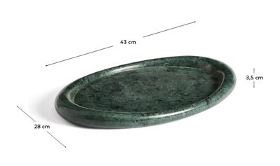 Аксессуар La Forma (ех Julia Grup) Поднос Lenorel из зеленого мрамора 43 x 28 см арт. 436976