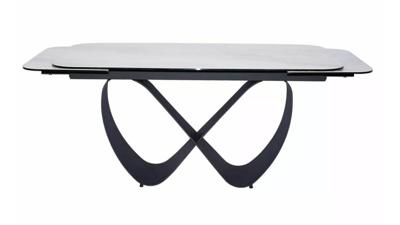 Стол Signal Стол обеденный SIGNAL INFINITY Ceramic Nature Cloud белый/черный 160-240/95 арт. INFINITYBC160