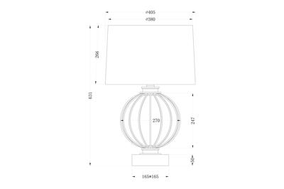 Лампа Garda Decor 22-86949 Лампа настольная плафон золотистый d40*70см арт. 22-86949