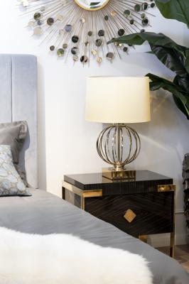 Лампа Garda Decor 22-86949 Лампа настольная плафон золотистый d40*70см арт. 22-86949