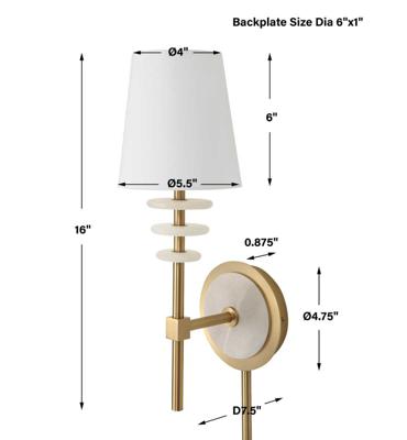 Абажур Uttermost Бра АЛЕБАСТРОВЫЙ ФАКЕЛ/ALEBASTR TORCH арт. ZN-441563