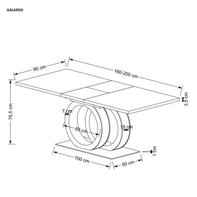 Стол Halmar Стол обеденный HALMAR GALARDO белый/золотой 160-200/90 арт. V-CH-GALARDO-ST