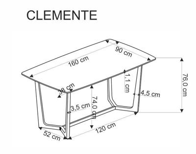 Стол Halmar Стол обеденный HALMAR CLEMENTE белый мрамор/золотой 160/90 арт. V-CH-CLEMENTE-ST