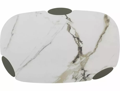 Стол журнальный Signal Стол журнальный SIGNAL ADORO B Ceramic белый Amber Bianco/медный 105/65 арт. ADOROBBIMI105