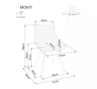 Стул Signal Стул SIGNAL MONTI Leo 32 темно-бежевый/кашемир, поворотный арт. MONTILEKCBE