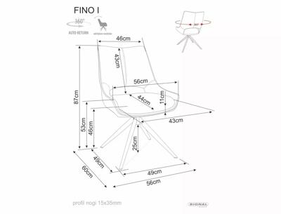 Стул Signal Стул SIGNAL FINO I Leo 23 светло-бежевый/кашемир, поворотный арт. FINOILEKJBE