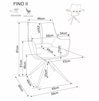 Стул Signal Стул SIGNAL FINO II Leo 23 светло-бежевый/кашемир, поворотный арт. FINOIILEKJBE
