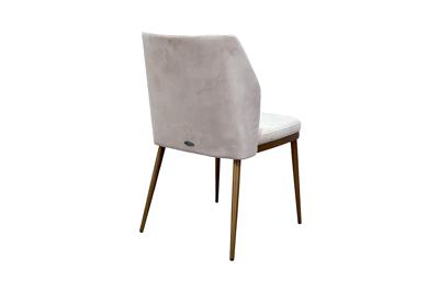 Мебель Garda Decor 163YH-06980 Стул обеденный иск.замша светлый/бронза 47*56*80см арт. 163YH-06980