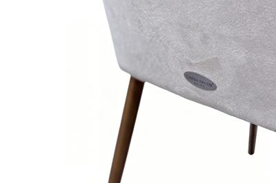 Мебель Garda Decor 163YH-06980 Стул обеденный иск.замша светлый/бронза 47*56*80см арт. 163YH-06980