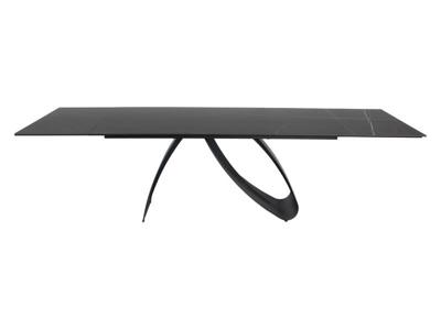 Стол Signal Стол обеденный SIGNAL DIUNA Ceramic Sahara Noir черный мрамор/черный мат 160-240/90 арт. DIUNACC160