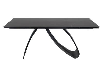 Стол Signal Стол обеденный SIGNAL DIUNA Ceramic Sahara Noir черный мрамор/черный мат 160-240/90 арт. DIUNACC160