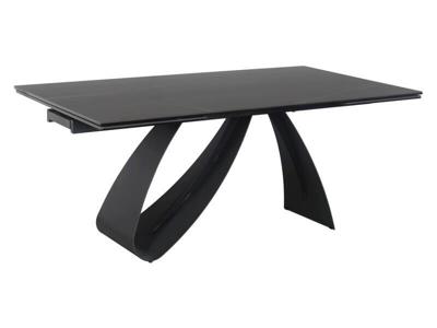 Стол Signal Стол обеденный SIGNAL DIUNA Ceramic Sahara Noir черный мрамор/черный мат 160-240/90 арт. DIUNACC160