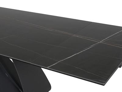 Стол Signal Стол обеденный SIGNAL DIUNA Ceramic Sahara Noir черный мрамор/черный мат 160-240/90 арт. DIUNACC160
