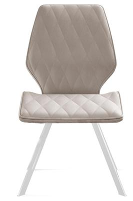 Стул DikLine 243 B03 BEIGE поворотный/ ножки белые арт. 00-00062070