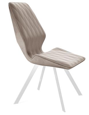 Стул DikLine 243 B03 BEIGE поворотный/ ножки белые арт. 00-00062070