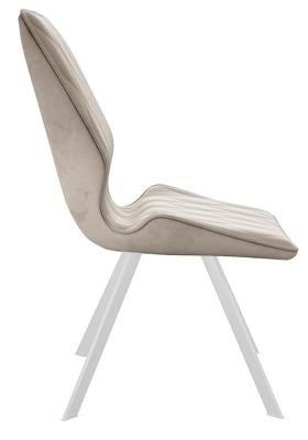 Стул DikLine 243 B03 BEIGE поворотный/ ножки белые арт. 00-00062070