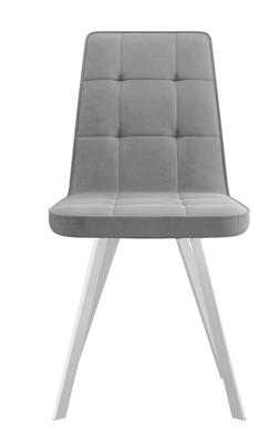 Стул DikLine 207 B22 GREY /ножки белые арт. 00-00062509