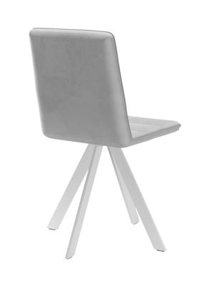 Стул DikLine 230 поворотный B22 GREY, ножки белые арт. 00-00066558
