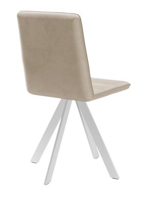 Стул DikLine 230 поворотный B03 BEIGE, ножки белые арт. 00-00066552