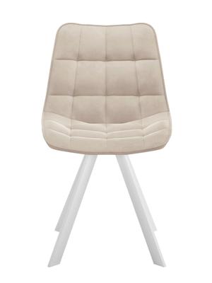 Стул DikLine 229 поворотный, B03 BEIGE, ножки белые арт. 00-00066242