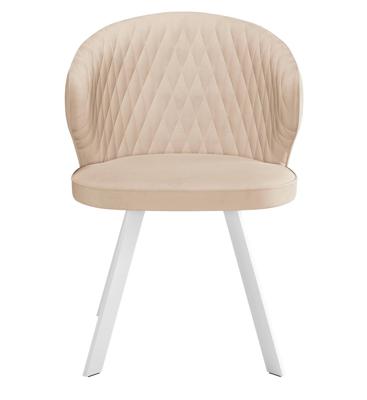 Стул DikLine 249 поворотный, B03 BEIGE, ножки белые арт. 00-00066975