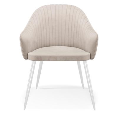 Стул DikLine 440М C103 крем, ножки белые арт. 00-00085606