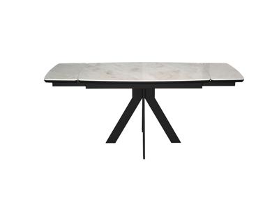 Стол DikLine DKU120 Керамика Italian Grey (глянец серый)/подстолье черное/опоры черные (2 уп.) арт. 00-00074487