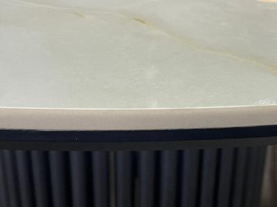 Стол DikLine AKR120 Керамика глянец Ostra Bianco/подстолье черное/опоры черные (2 уп.) арт. 00-00075272