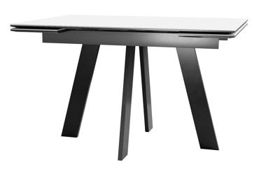 Стол DikLine DKM120 Керамика Mono white (белый матовый)/подстолье черное арт. 00-00085995