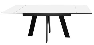 Стол DikLine DKM140 Керамика Mono white (белый матовый)/подстолье черное арт. 00-00086004