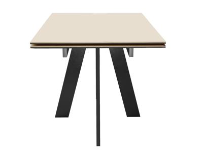 Стол DikLine DKM140 Керамика Krater Perla (бежевый матовый)/подстолье черное арт. 00-00086003